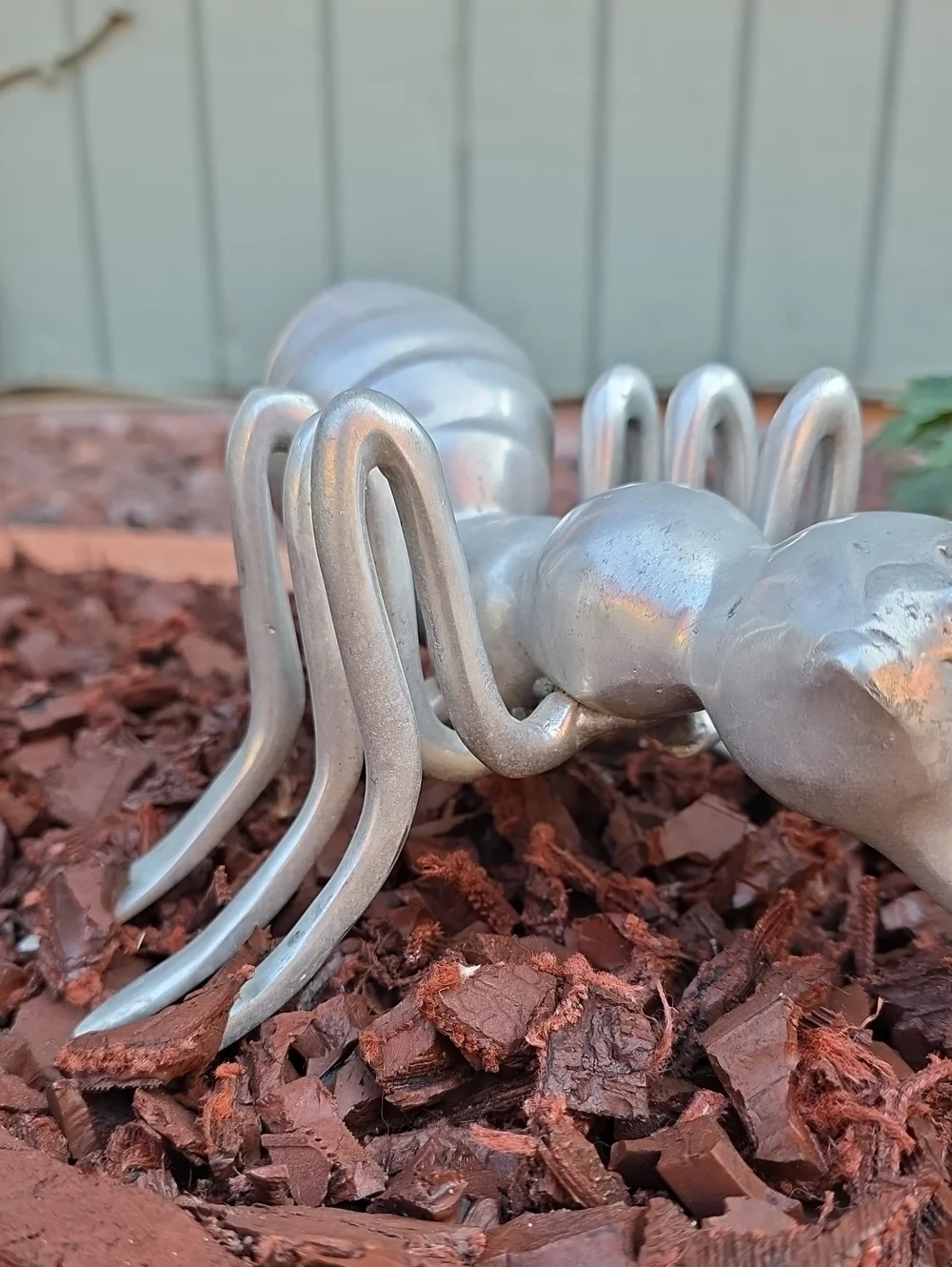 Vintage Polished Aluminum Ant Sculpture - Nima Oberoi Lunares San Francisco